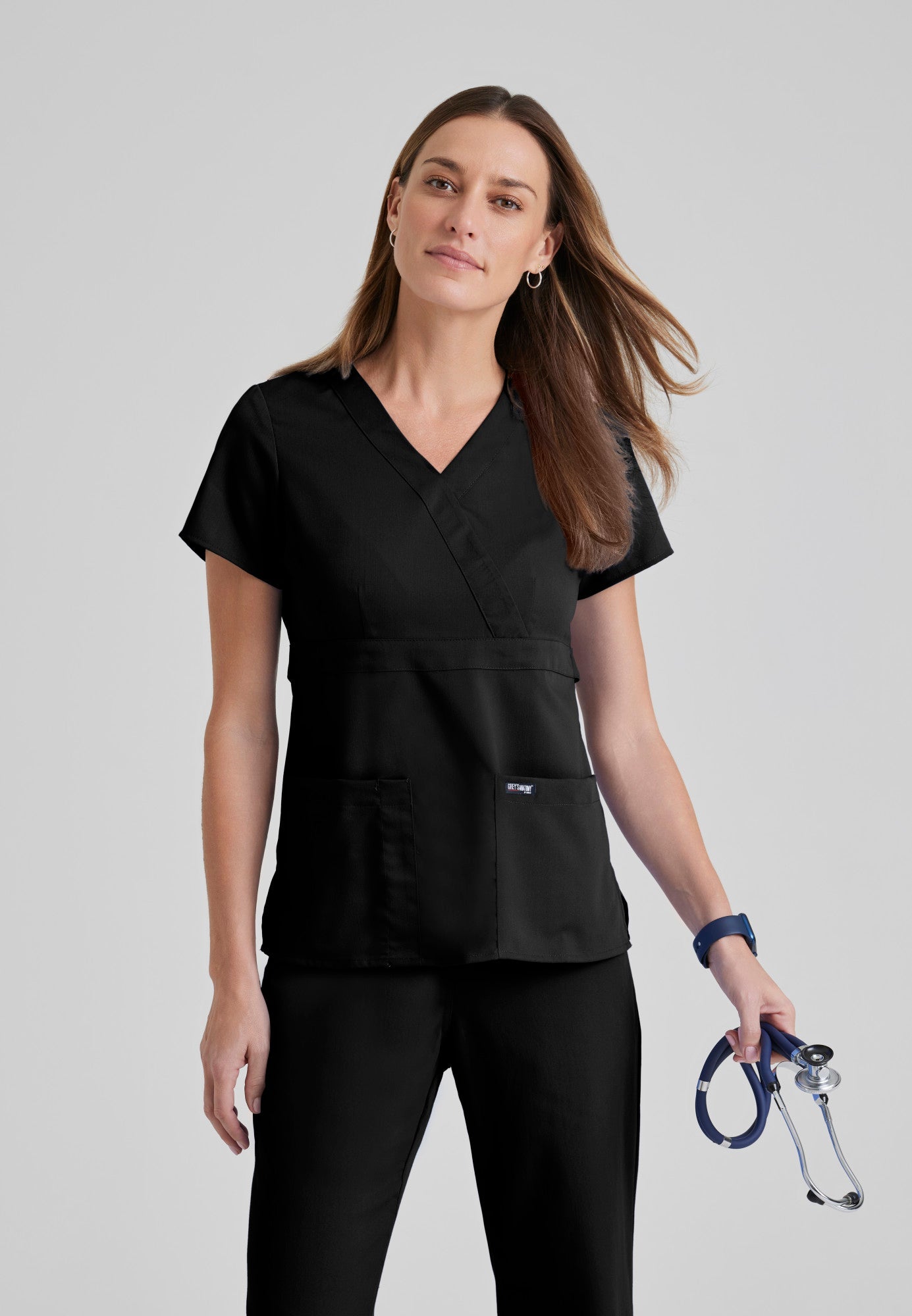 Riley Top - Black - Jen's Scrubs
